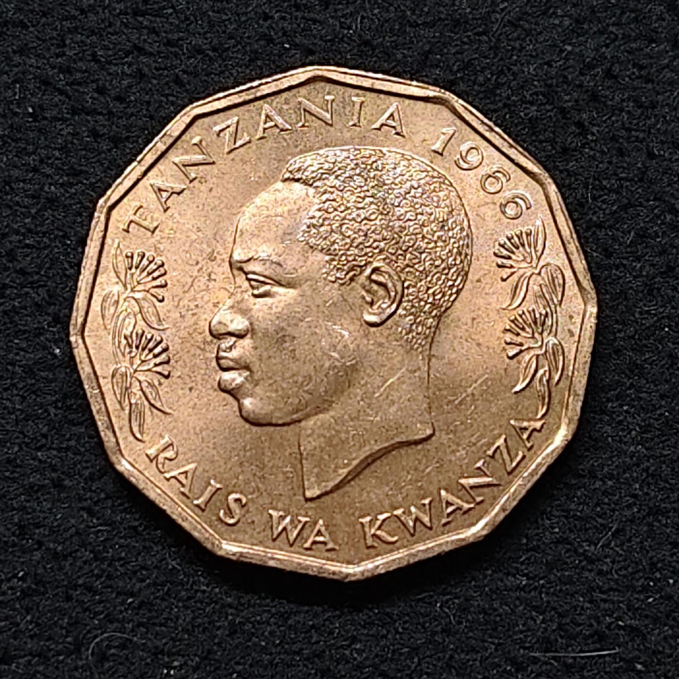 【全场包邮】纯粹捡漏拍486场（免费代拍第23场） 坦桑尼亚1966年5塔诺铜币 BU品相