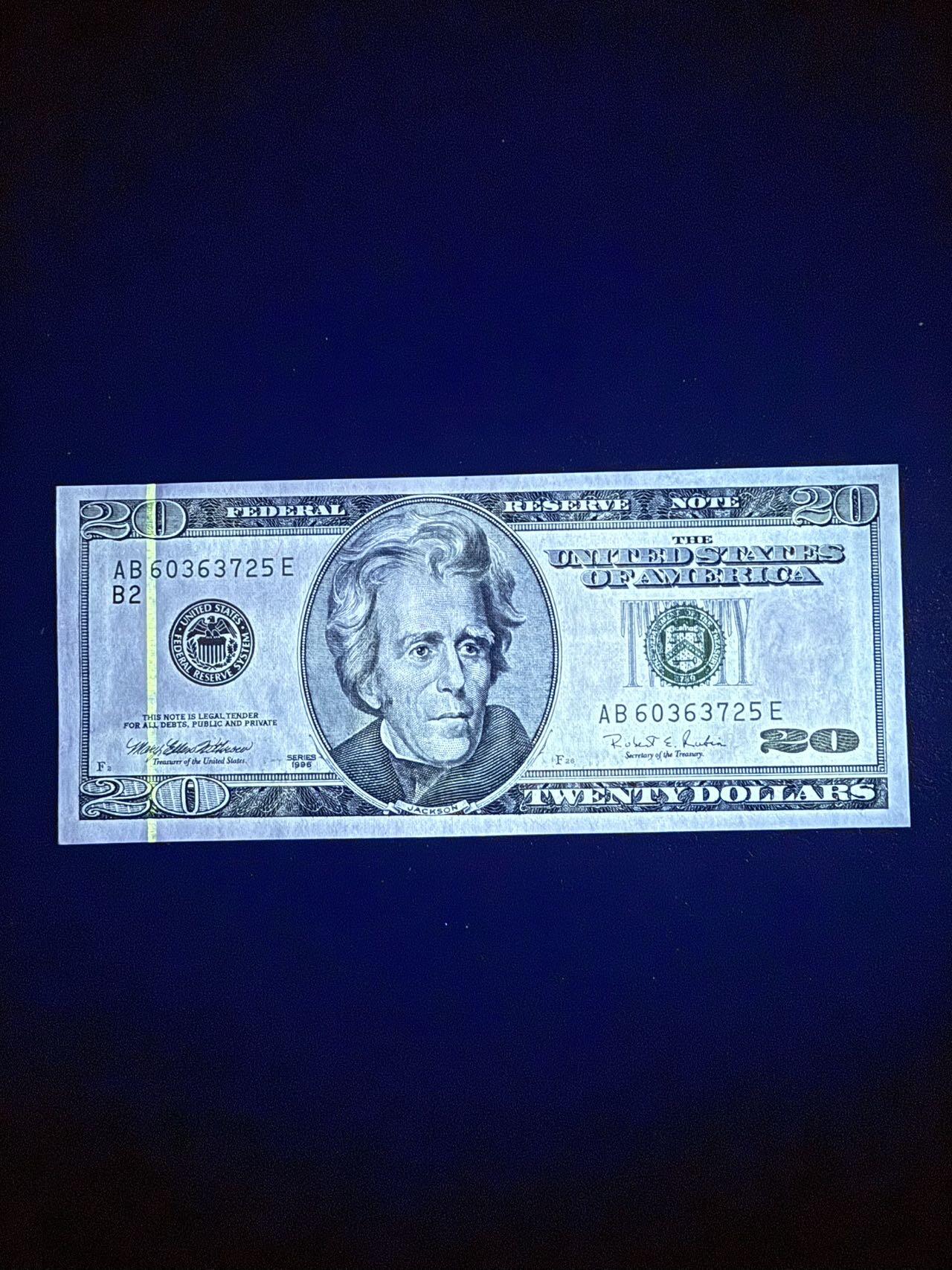 第14期 库存低价起拍 美国1996年大头20 全新unc 