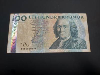 博彦收藏    12月22日 8点 钱币专场 全场包邮 - 瑞典 100克朗 UNC 有黄 