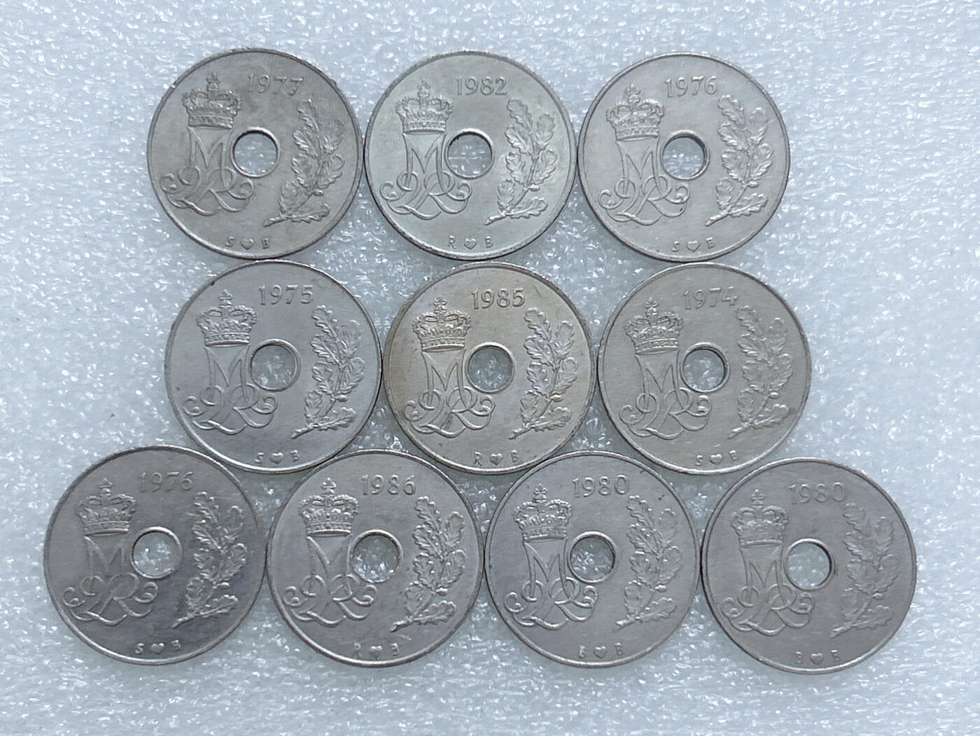 第一海外回流一元起拍收藏 散集专场  第277期 丹麦25欧尔硬币 10枚