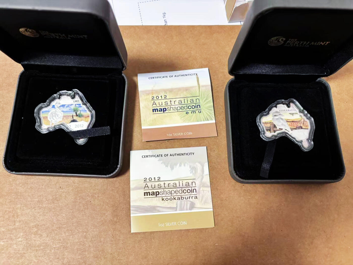 【Blue Auction】世界纸币精拍第764期——18级TOP拍卖/信誉/品质/专业/高效💫 【一组2枚 带盒带证书】澳大利亚 2012年异形银币