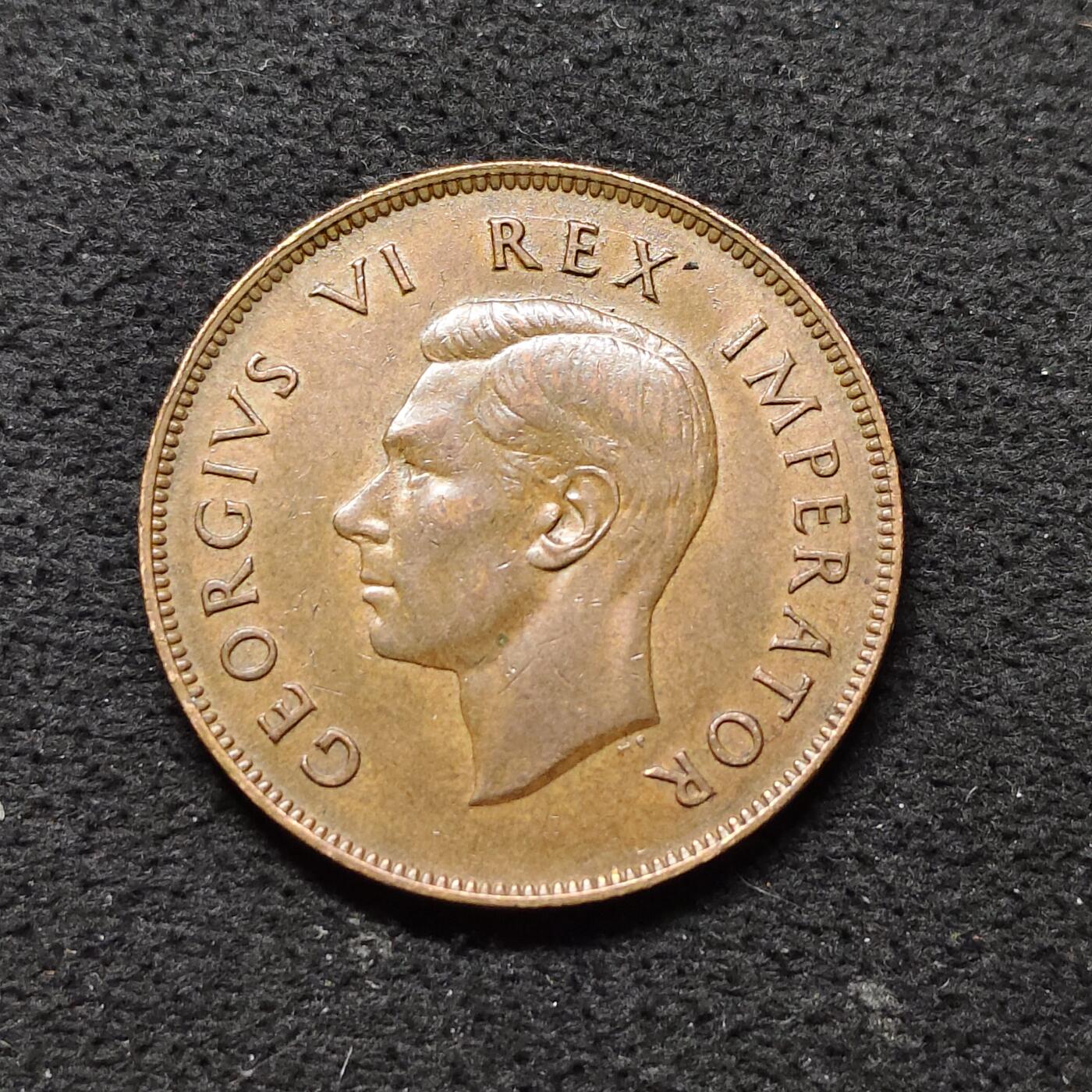 【全场包邮】纯粹捡漏拍486场（免费代拍第23场） 南非1946年乔治六世1便士大铜币