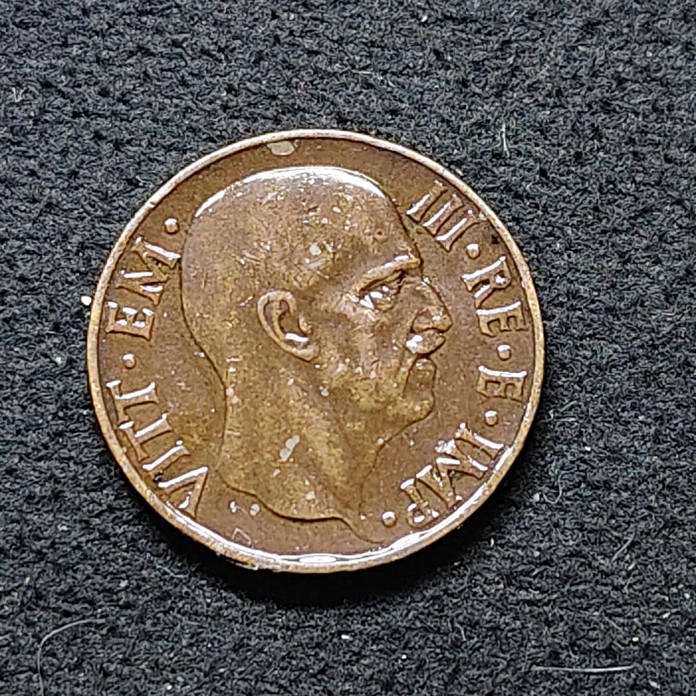 【全场包邮】纯粹捡漏拍486场（免费代拍第23场） 意大利1938年艾曼努尔三世5分铜币-涂漆