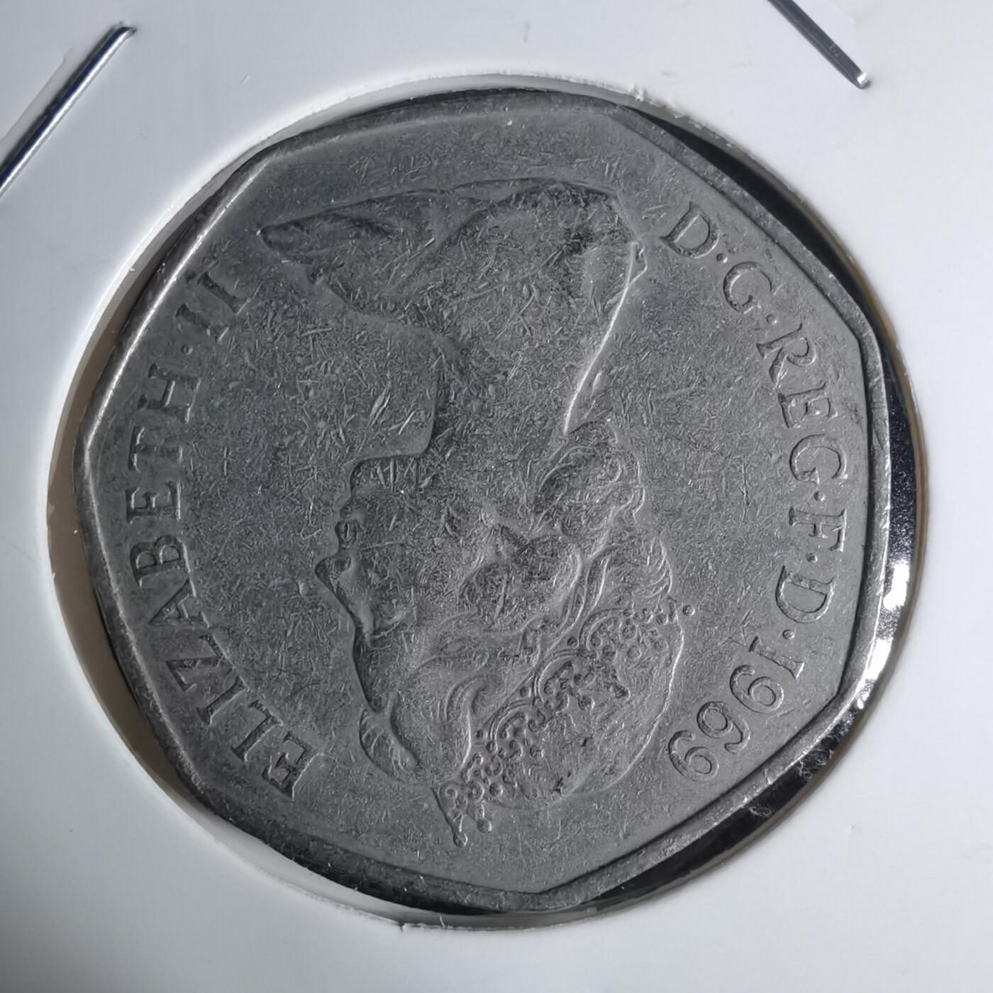 沼泽如烟--第939场 英国1969年50便士