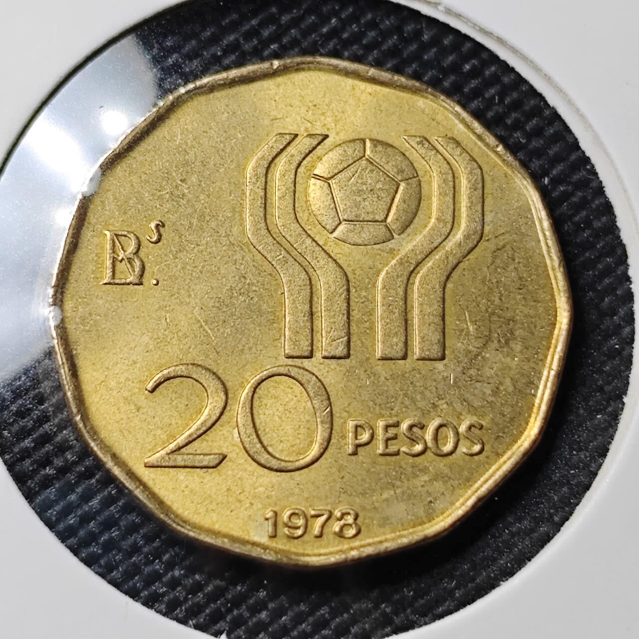 KK钱币收藏小铺 第382期  2月预留时间 周末发货  阿根廷20比索纪念币