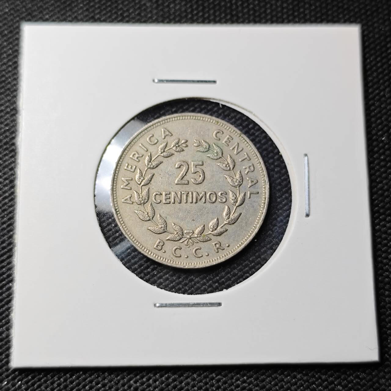 KK钱币收藏小铺 第382期  2月预留时间 周末发货 1974哥斯达黎加25分