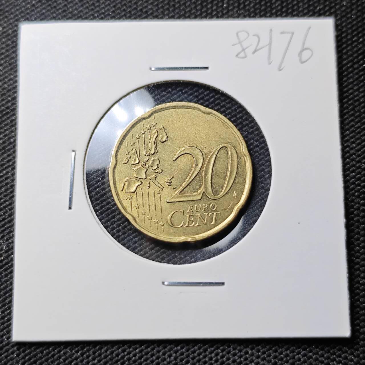 KK钱币收藏小铺 第382期  2月预留时间 周末发货 2000欧盟法国20欧分 
