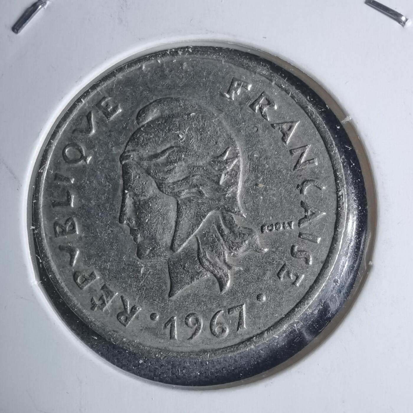 沼泽如烟--第939场 法属波利尼西亚1967年10法郎