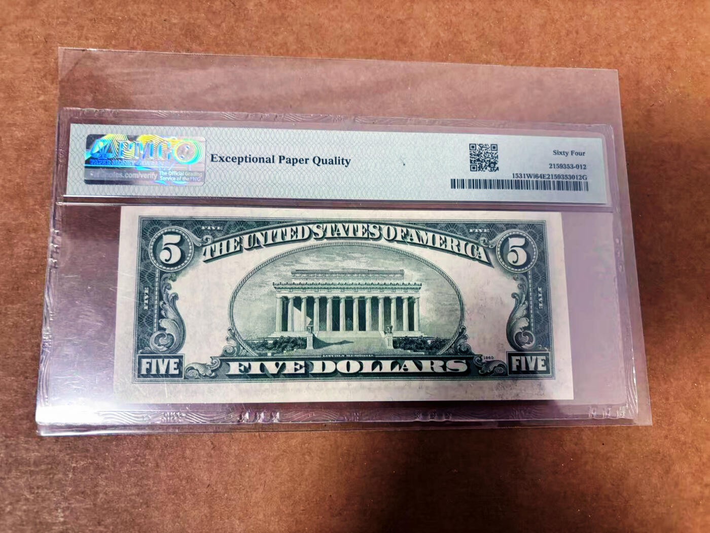 【Blue Auction】世界纸币精拍第764期——18级TOP拍卖/信誉/品质/专业/高效💫 美国 1928F 5美金 PMG64EPQ