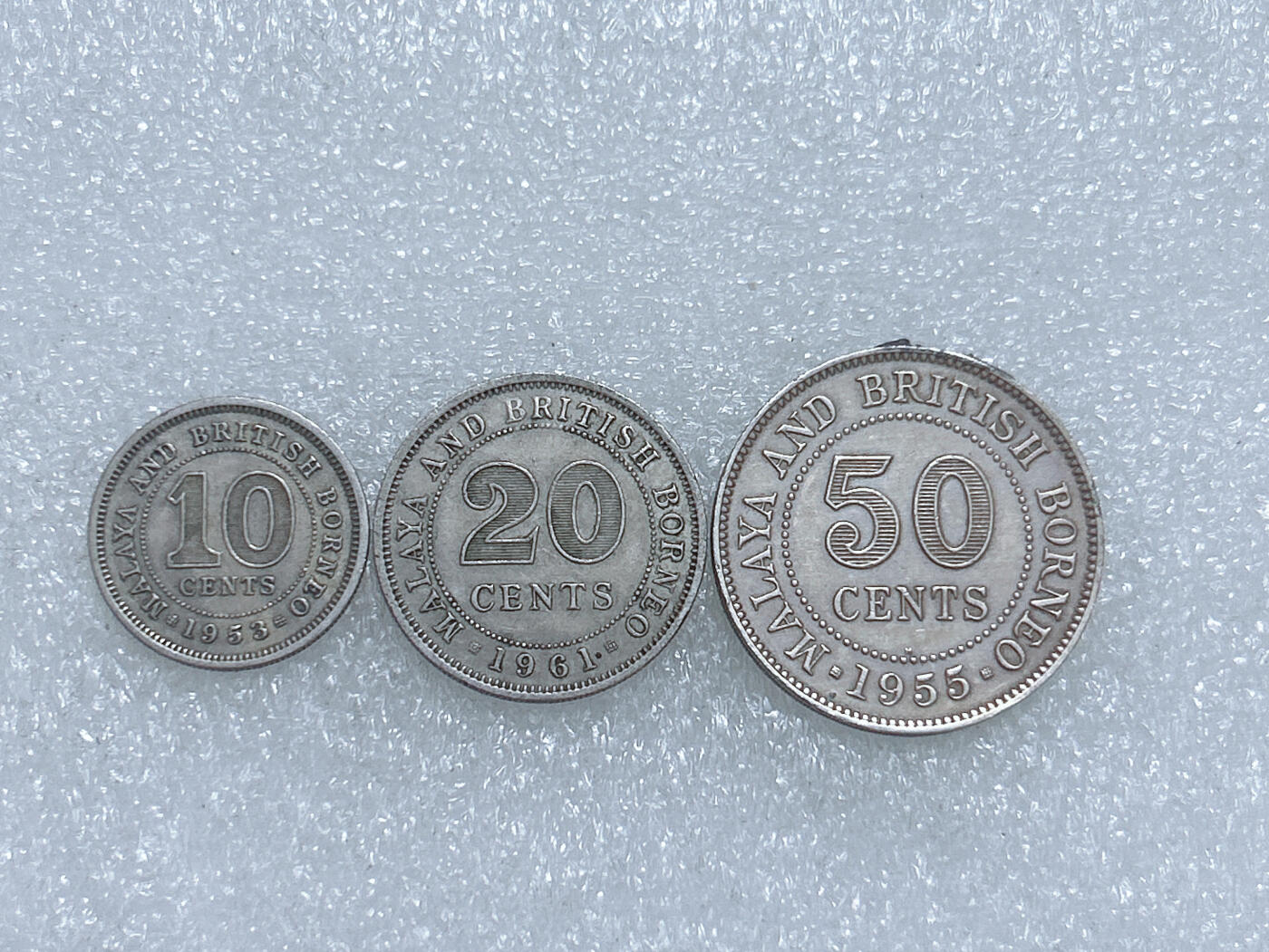 第一海外回流一元起拍收藏 散集专场  第277期 英属马来亚联邦殖民地伊丽莎白女王版硬币 3枚