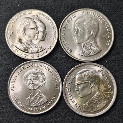 【全场包邮】纯粹捡漏拍486场（免费代拍第23场） - 泰国1铢纪念币4枚一组-龙舟+皇太后诗纳卡琳75岁大寿+东南亚运动会+王子毕业典礼