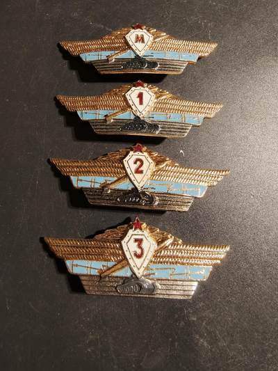老王徽章第170期 - 苏联坦克兵123M级技能章一组