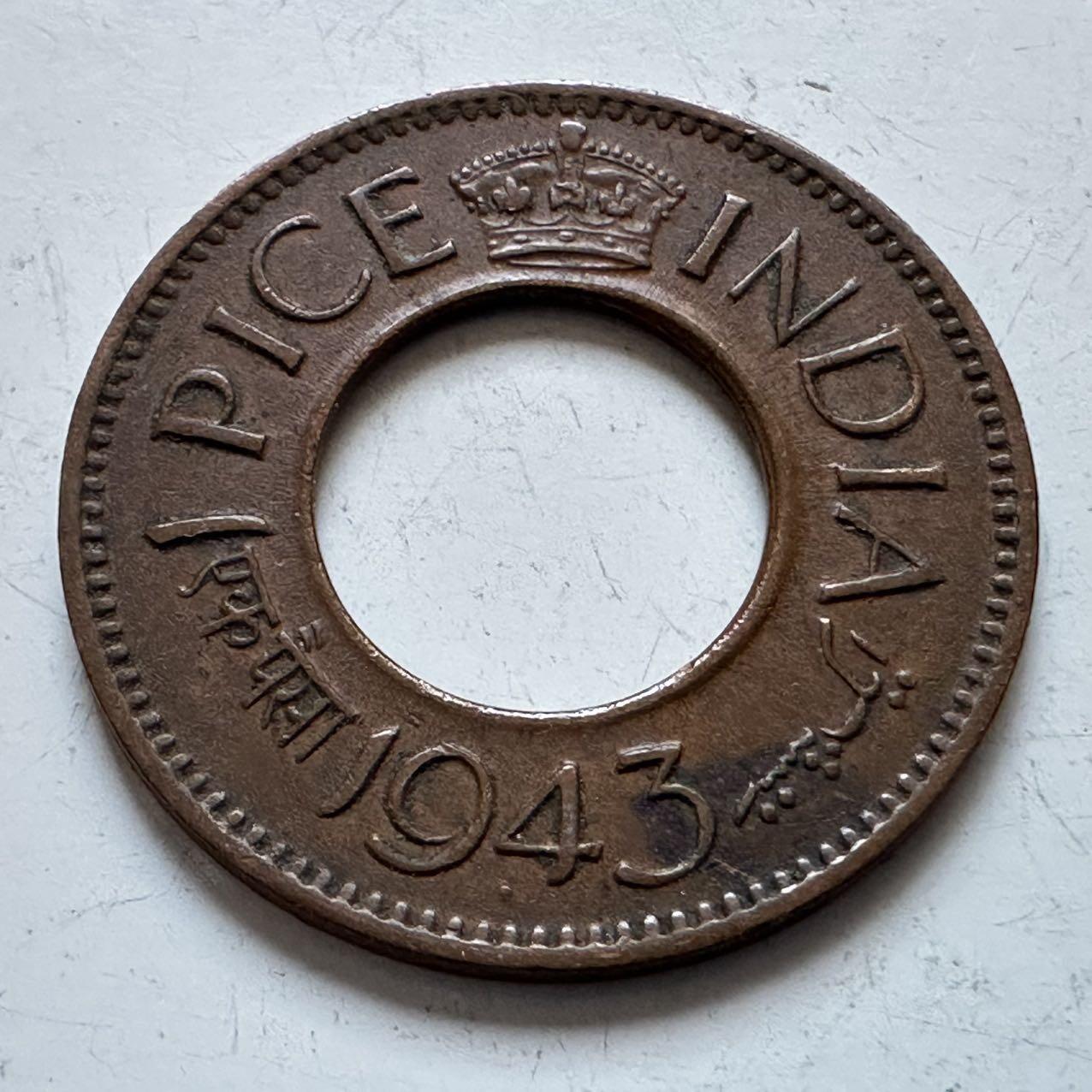 🌹外币初藏🌹🐯2025年第142场  每周二四六晚8️⃣点 接代拍 英属印度1943年一派沙 c