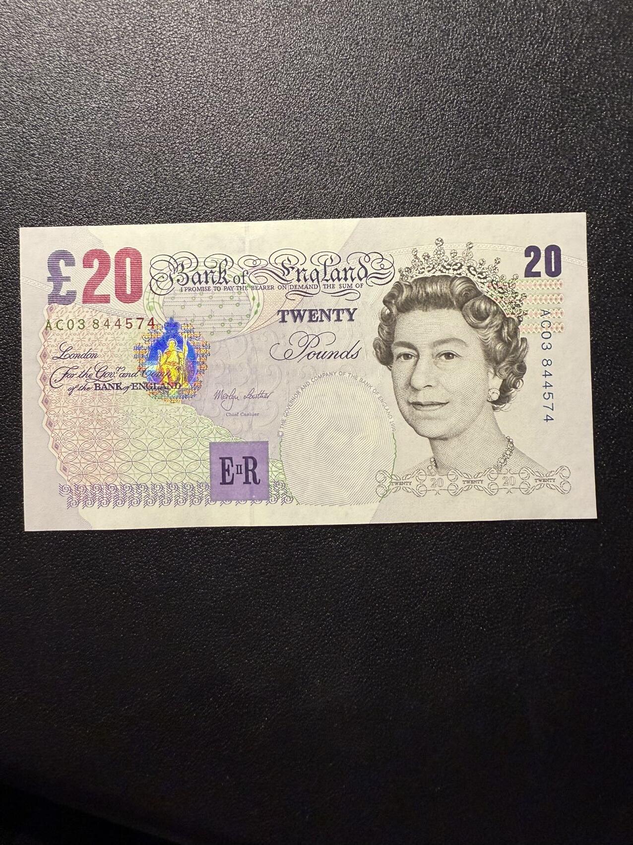 第14期 库存低价起拍 英国e序再版20镑 全新unc