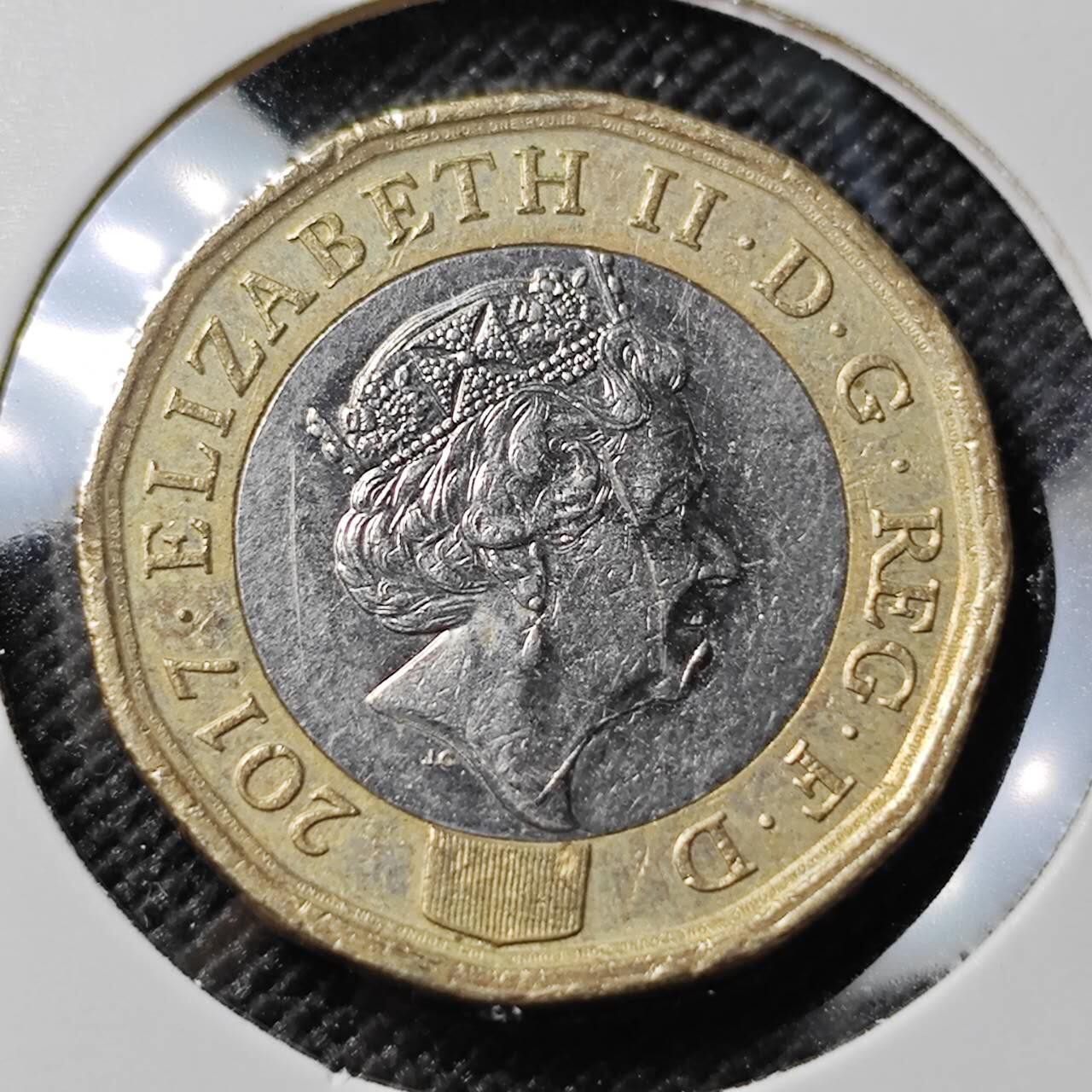 KK钱币收藏小铺 第382期  2月预留时间 周末发货 2017英国1镑 