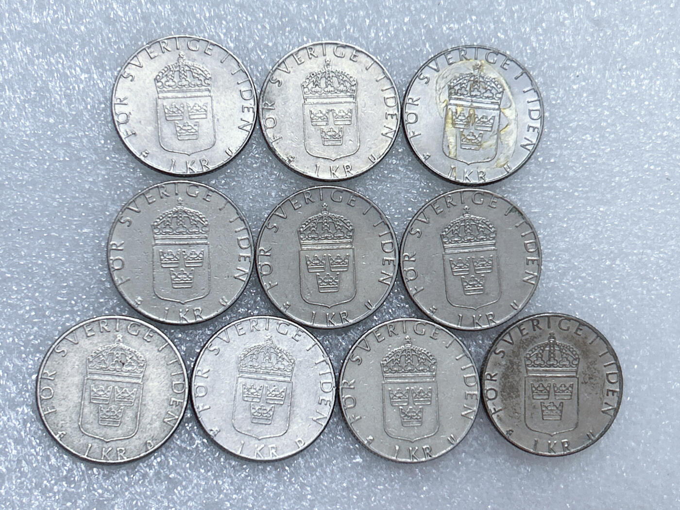 第一海外回流一元起拍收藏 散集专场  第277期 瑞典1克朗硬币 10枚