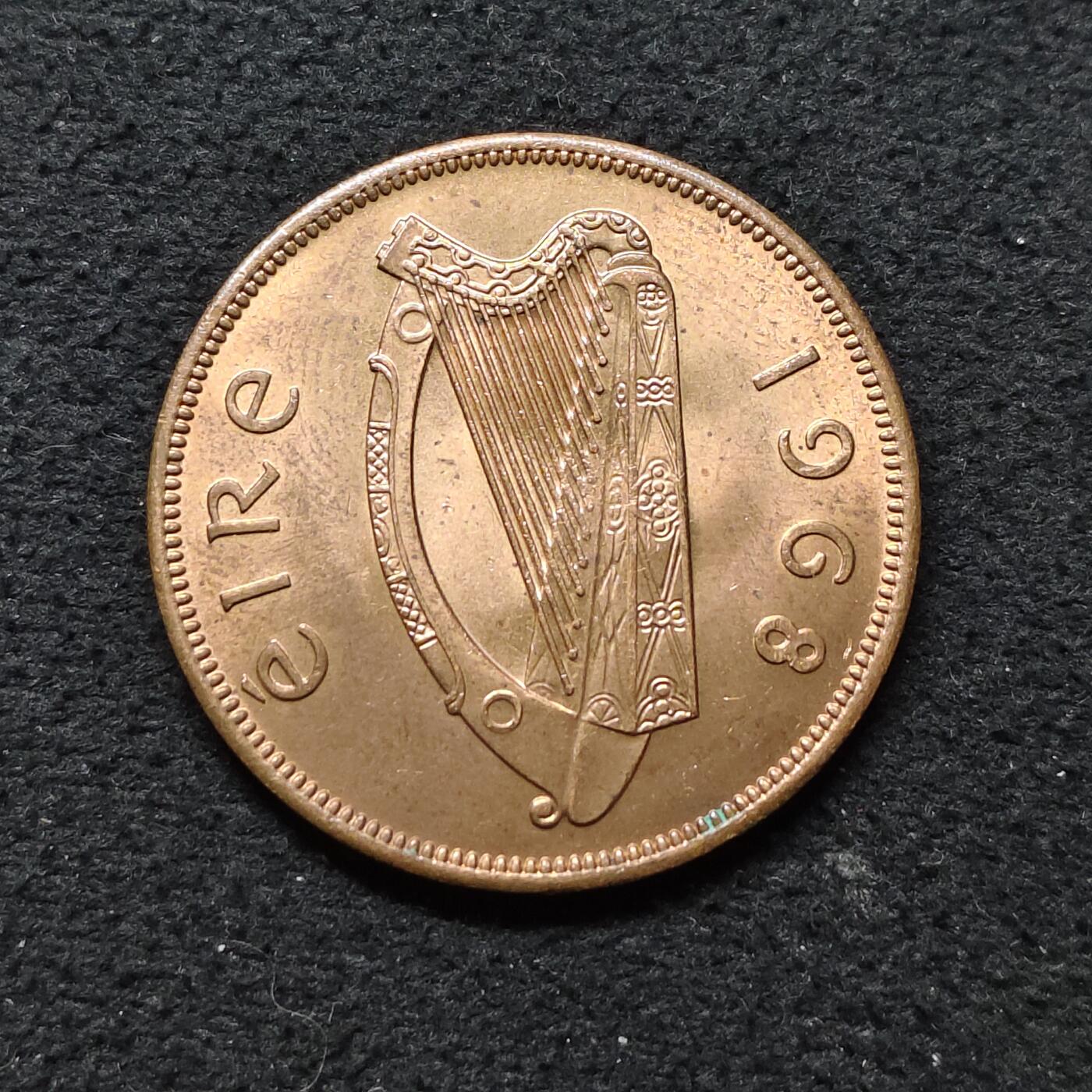 【全场包邮】纯粹捡漏拍486场（免费代拍第23场） 爱尔兰1968年母鸡1便士大铜币 BU品相