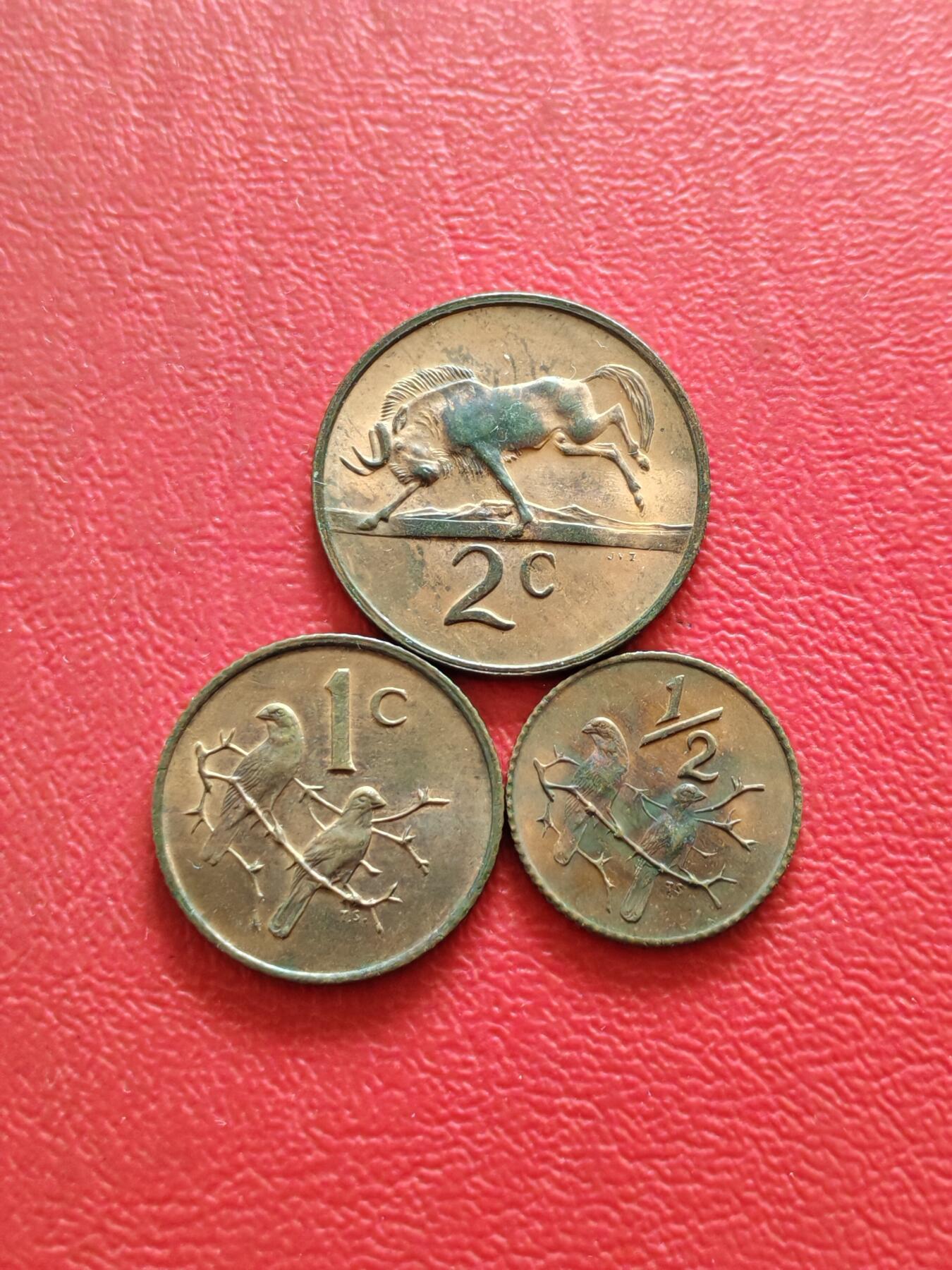 【云涧收藏】第八十四场 南非1970年1/2、1、2分3枚