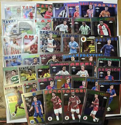 龙虎卡牌-六八场（无佣金，周五结拍，欢迎送拍） - 42张不重复 Topps Chrome欧冠系列球星卡2024-25赛季