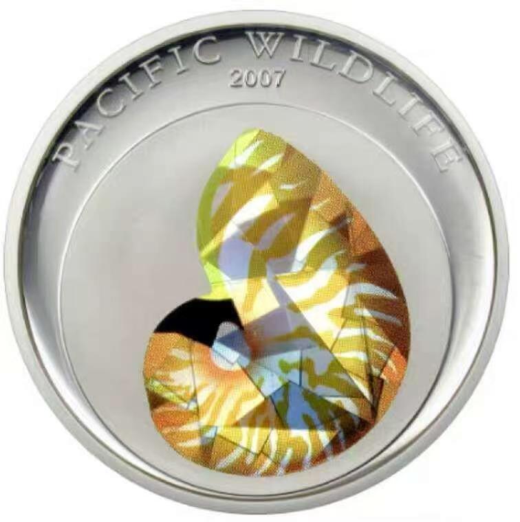 ❤️【币观天下】❤️ 第335期钱币拍卖- 2025.12.19周五晚上6点半场-长期征集拍品 帕劳2007年海洋动物幻彩银币三枚带证书