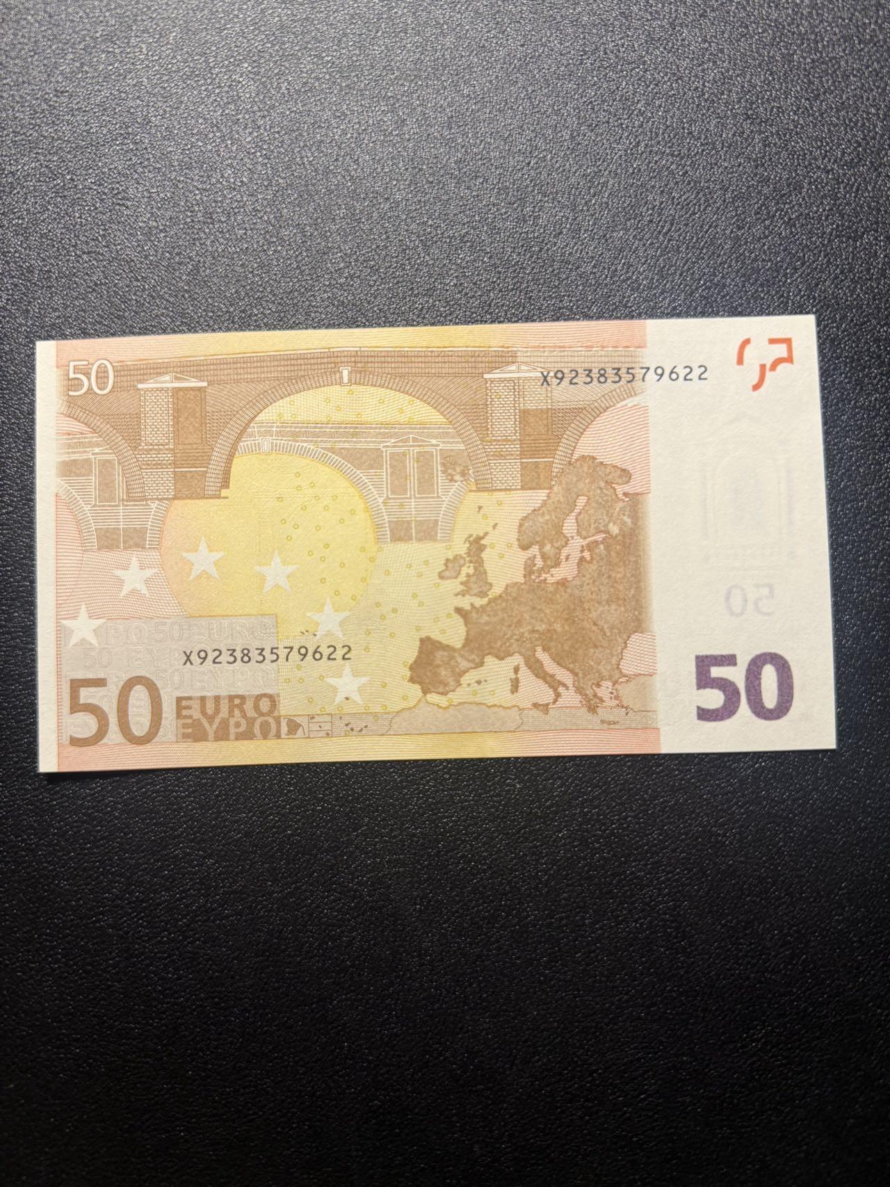 第14期 库存低价起拍 2002年 三签德国50欧 全新unc 尾622