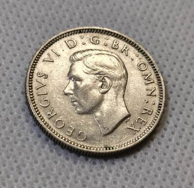 甄臻铺-世界币章拍卖（第44期）精品场拍品征集中，送拍享返佣金等优惠多多 英国乔治六世1先令  1946年  未流通品相  23.5mm  5.7g，细节见图