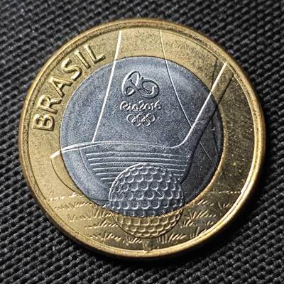 KK钱币收藏小铺 第382期  2月预留时间 周末发货 - 2014巴西1瑞尔 双色币纪念币