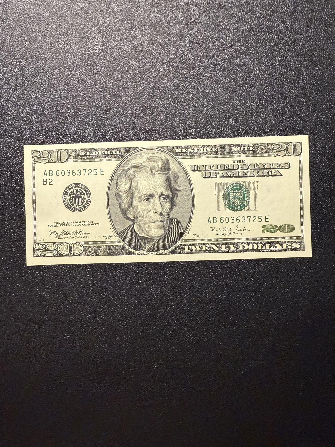 第14期 库存低价起拍 美国1996年大头20 全新unc 