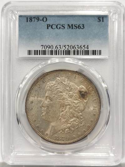 博洋堂世界钱币拍卖第153期（全场包邮） - PCGS MS63 美国1879 O 摩根 新奥尔良铸币厂首年摩根 打制深俊 双面覆盖老包浆 霜感十足 收藏佳品