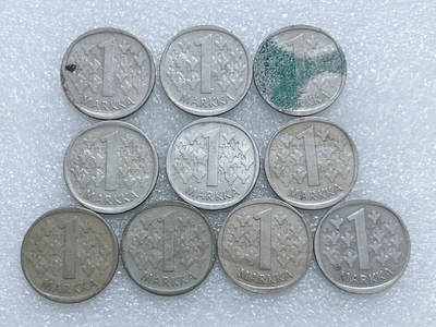 第一海外回流一元起拍收藏 散集专场  第277期 - 芬兰1马克硬币 10枚