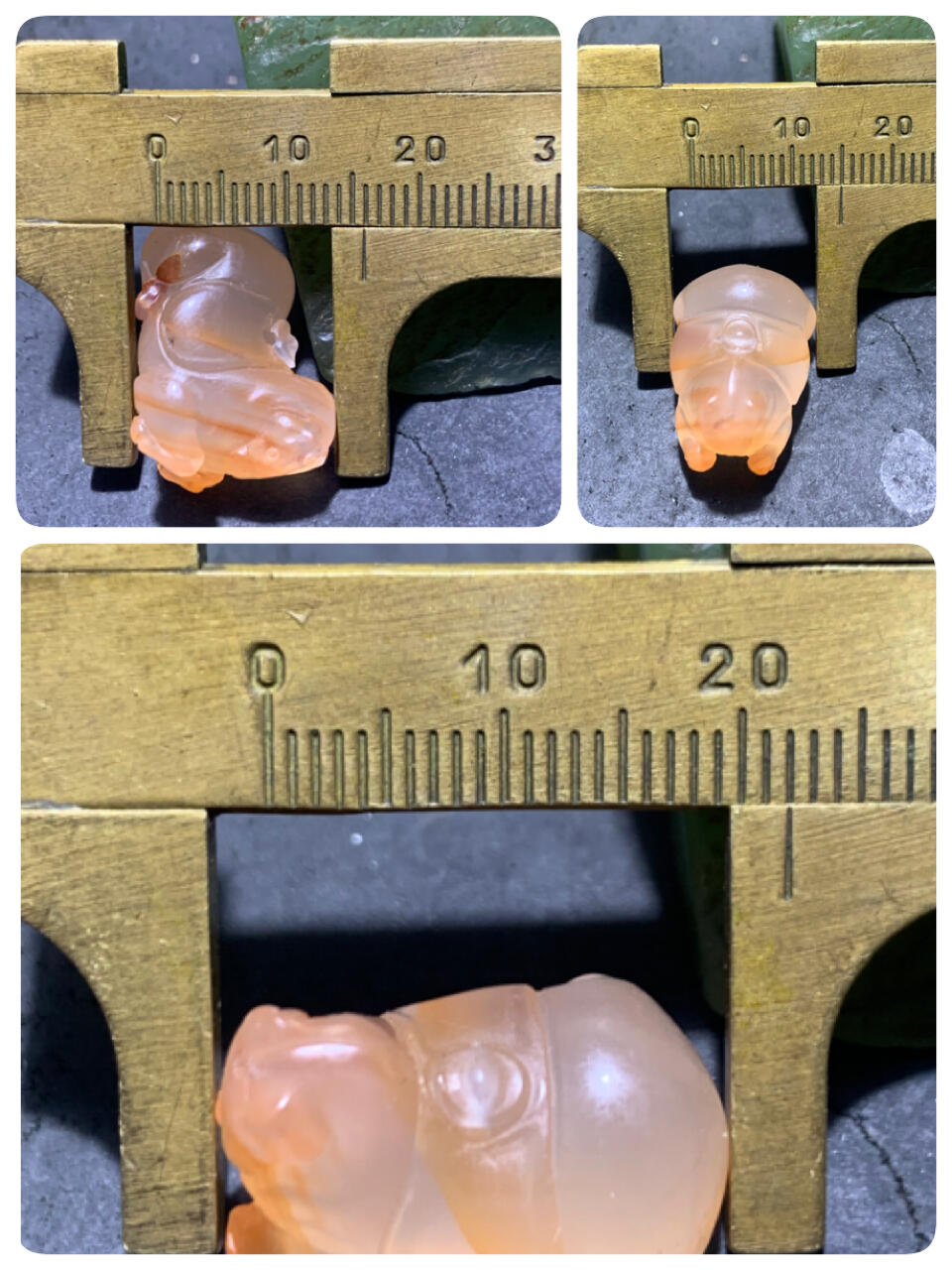 精美川料荔枝冻飘柿子红南红玛瑙雕刻“马上有钱”吊坠一个