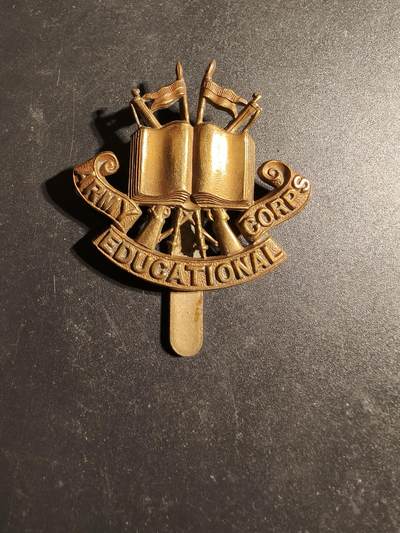 老王徽章第170期 - 英国陆军教育兵团帽徽     一战时期