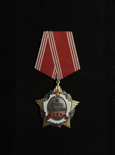 欢庆元旦！戎马世界章牌大赏第109期元旦大拍 - 苏联个人勇气勋章，乌克兰铅合金复刻