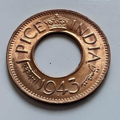 🌹外币初藏🌹🐯2025年第142场  每周二四六晚8️⃣点 接代拍 - 英属印度1943年一派沙 a