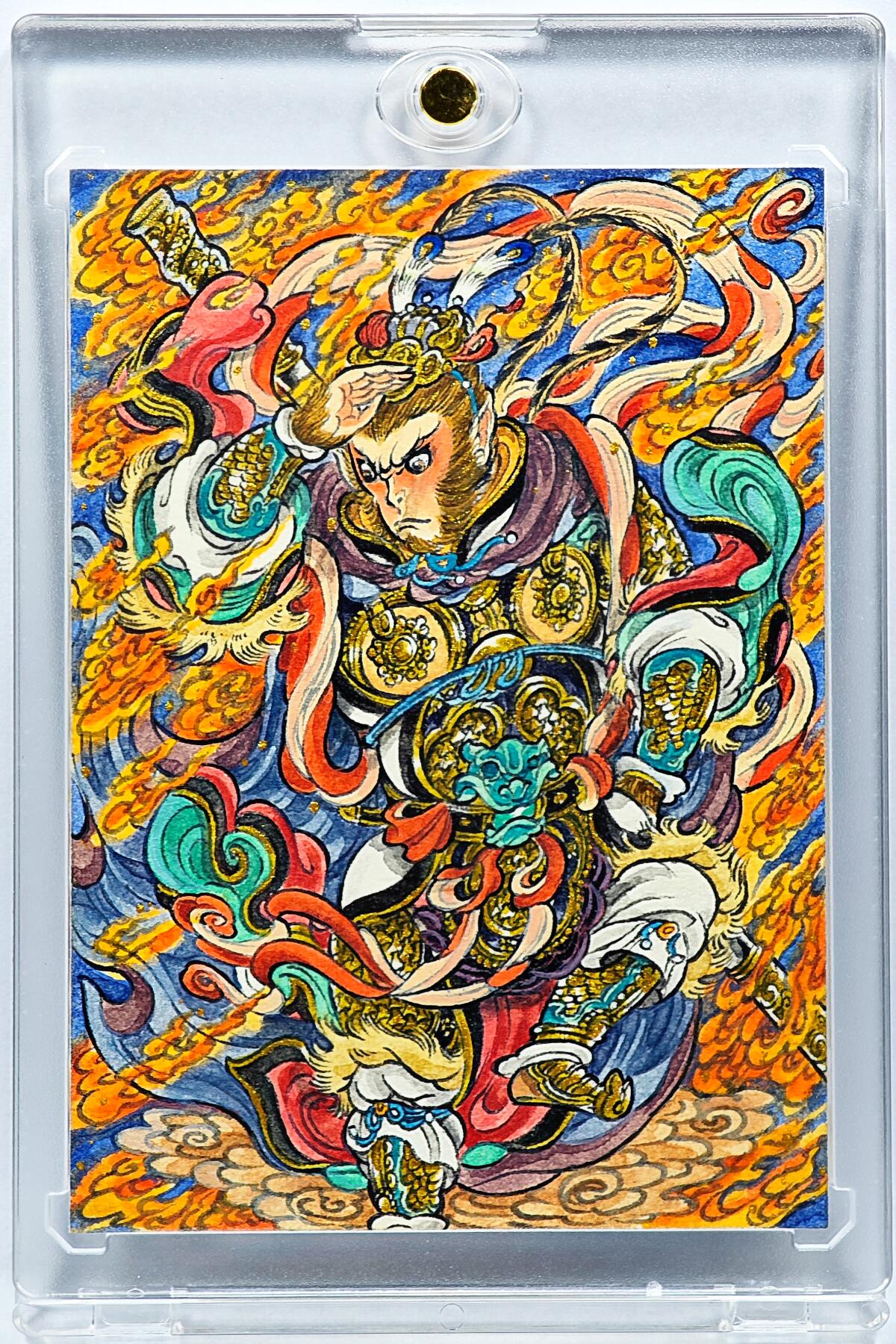 白泽拍卖卡牌手绘专场第30期（白金之夜 跨年大拍） 2025 山丘手绘卡 齐天大圣  山丘亲签 卡砖封装