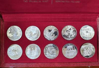 ❤️【币观天下】❤️ 第335期钱币拍卖- 2025.12.19周五晚上6点半场-长期征集拍品 - 名誉品突尼斯1969年10枚套银币