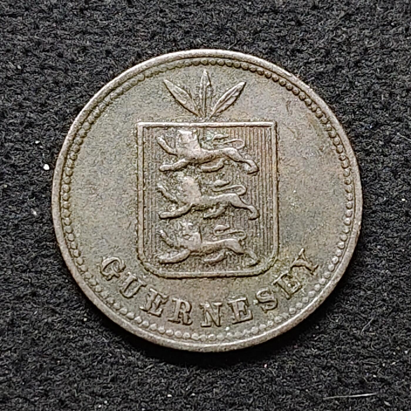 【全场包邮】纯粹捡漏拍486场（免费代拍第23场） 根西1903年H版2道布铜币