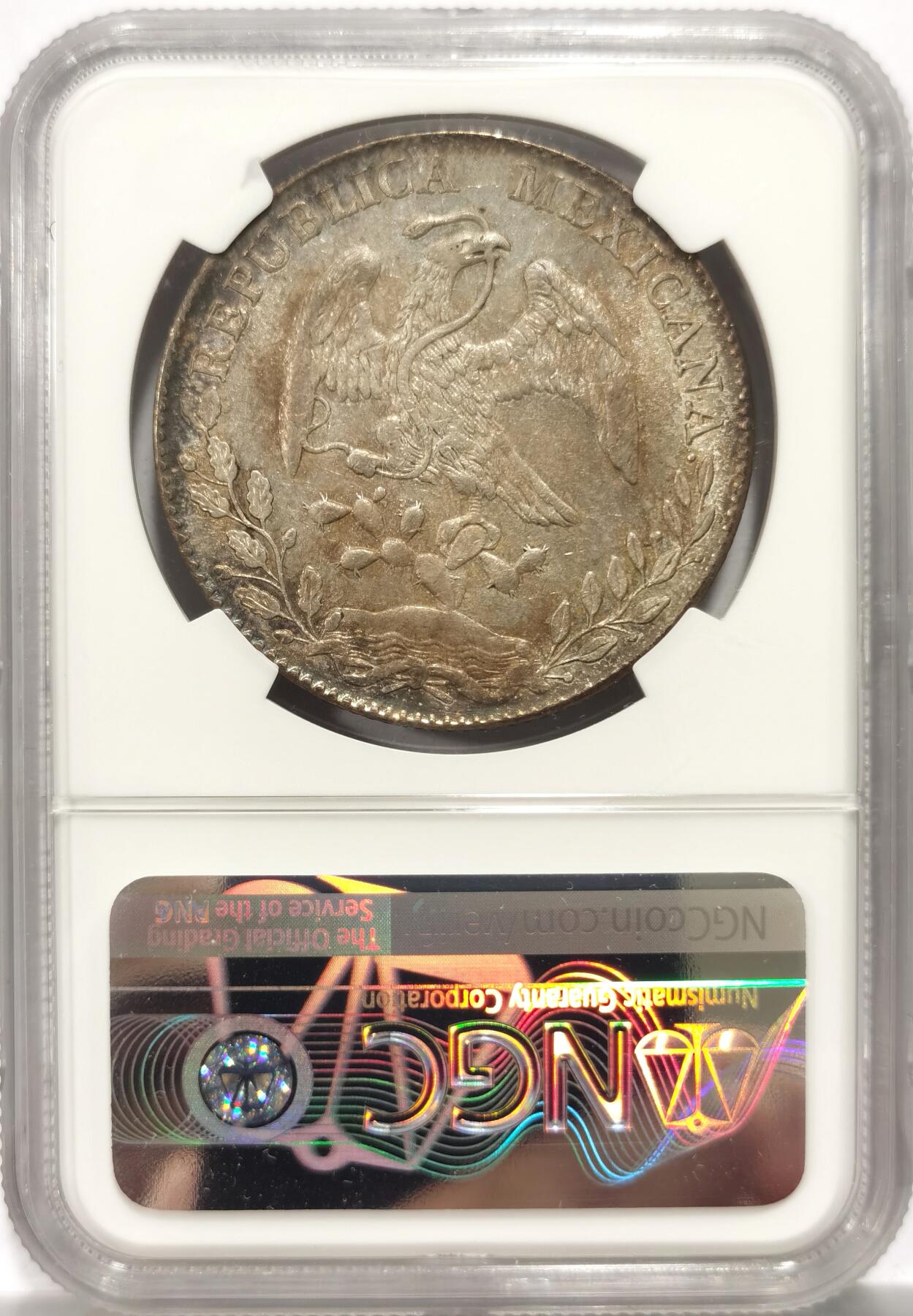 博洋堂世界钱币拍卖第154期（全场包邮） NGC MS62 墨西哥1895年DO ND版花边鹰洋，后期少见的一般，高分更是难得