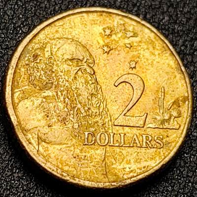 泉币菌-第150场-精品福利场 - 澳大利亚 2澳圆铜币 土著老人 伊丽莎白女王 20.5mm