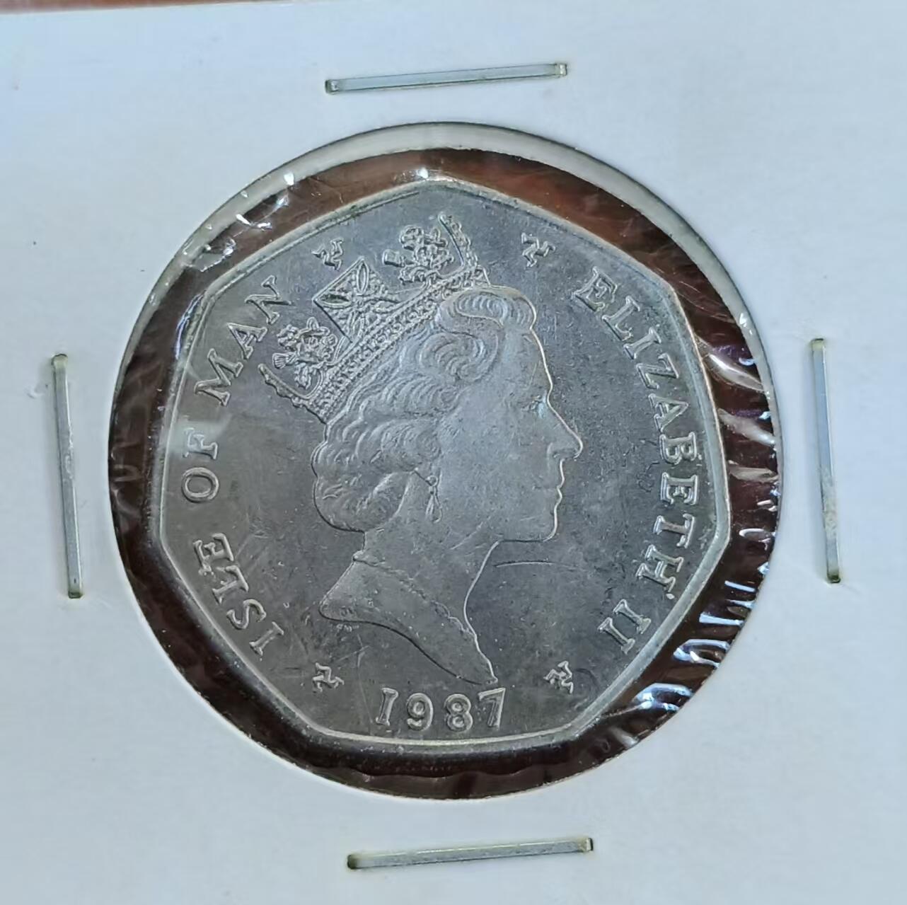 ❤️【币观天下】❤️ 第335期钱币拍卖- 2025.12.19周五晚上6点半场-长期征集拍品 马恩岛1987年圣诞币50便士