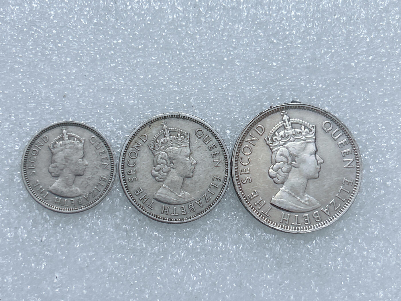 第一海外回流一元起拍收藏 散集专场  第277期 英属马来亚联邦殖民地伊丽莎白女王版硬币 3枚