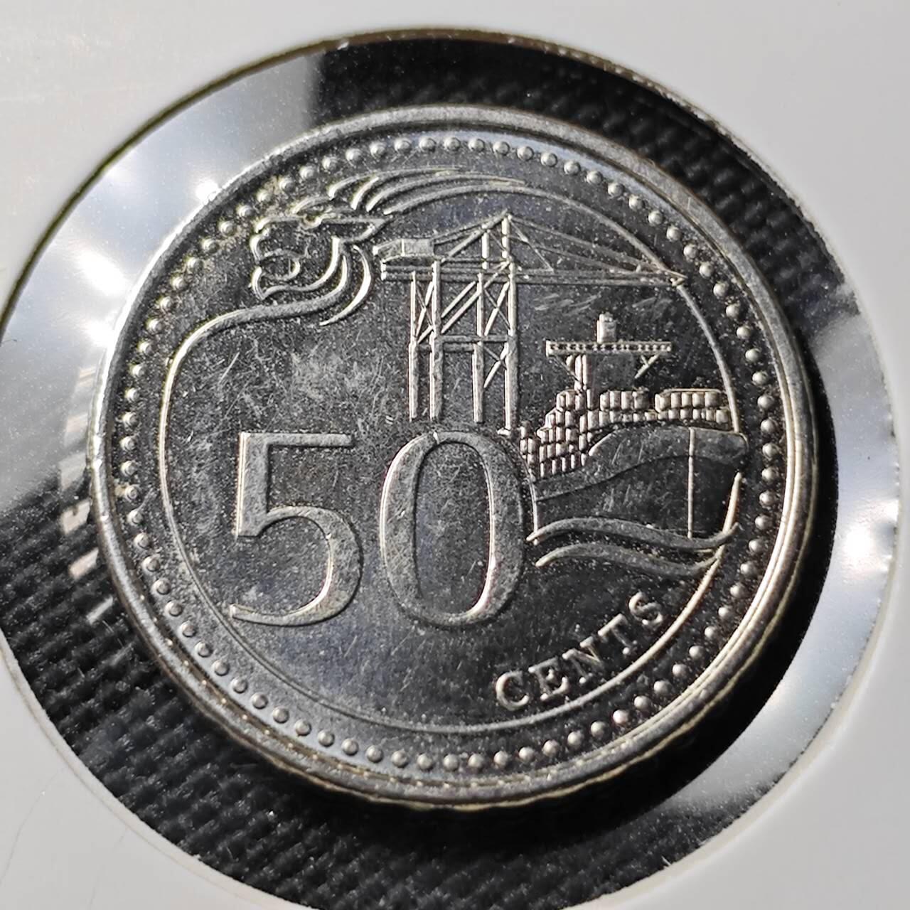 KK钱币收藏小铺 第382期  2月预留时间 周末发货  2019新加坡50分 