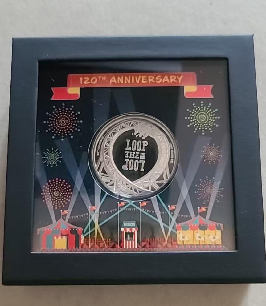 ❤️【币观天下】❤️ 第335期钱币拍卖- 2025.12.19周五晚上6点半场-长期征集拍品 库克2021年摩天轮1盎司双面高浮雕银币带证书包装