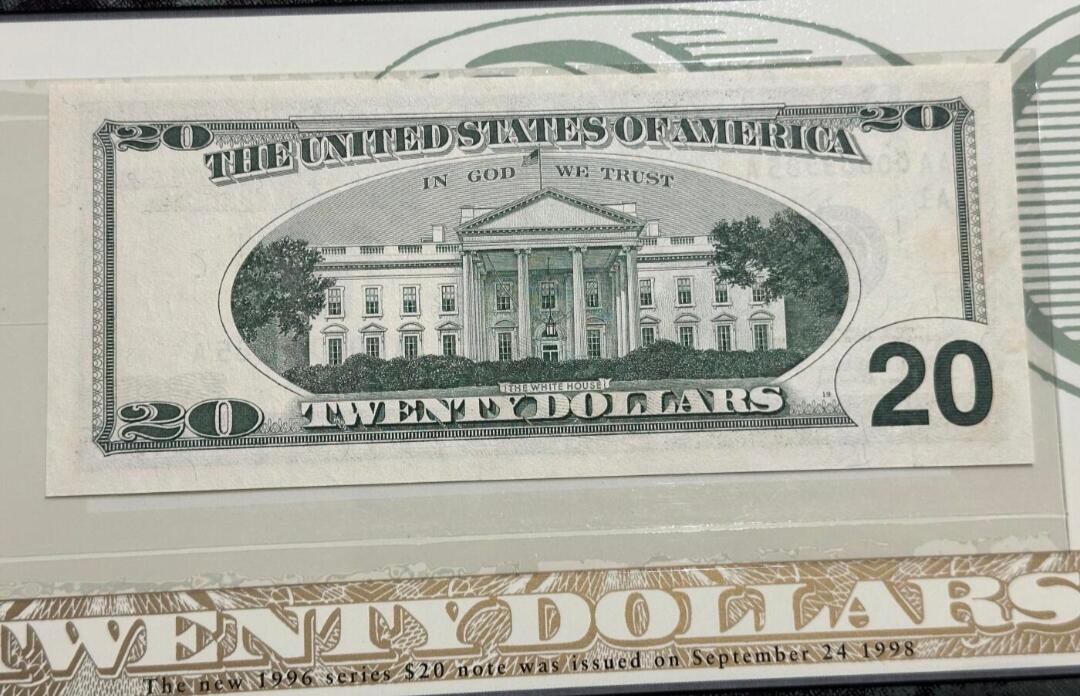 1996年首发（3A）大头20面值，全新四周有发黄，带册子，有需要直接购买的请禾厶，