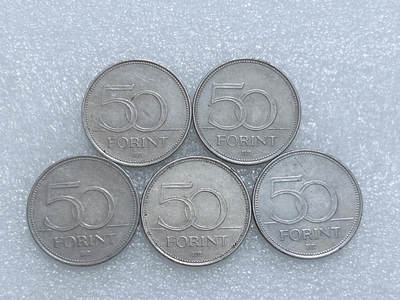 第一海外回流一元起拍收藏 散集专场  第278期 - 匈牙利50福林硬币 5枚