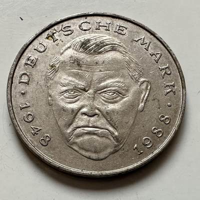 🌹外币初藏🌹🐯2025年第143场  每周二四六晚8️⃣点 接代拍 - 德国1989年G版 2马克 艾哈德