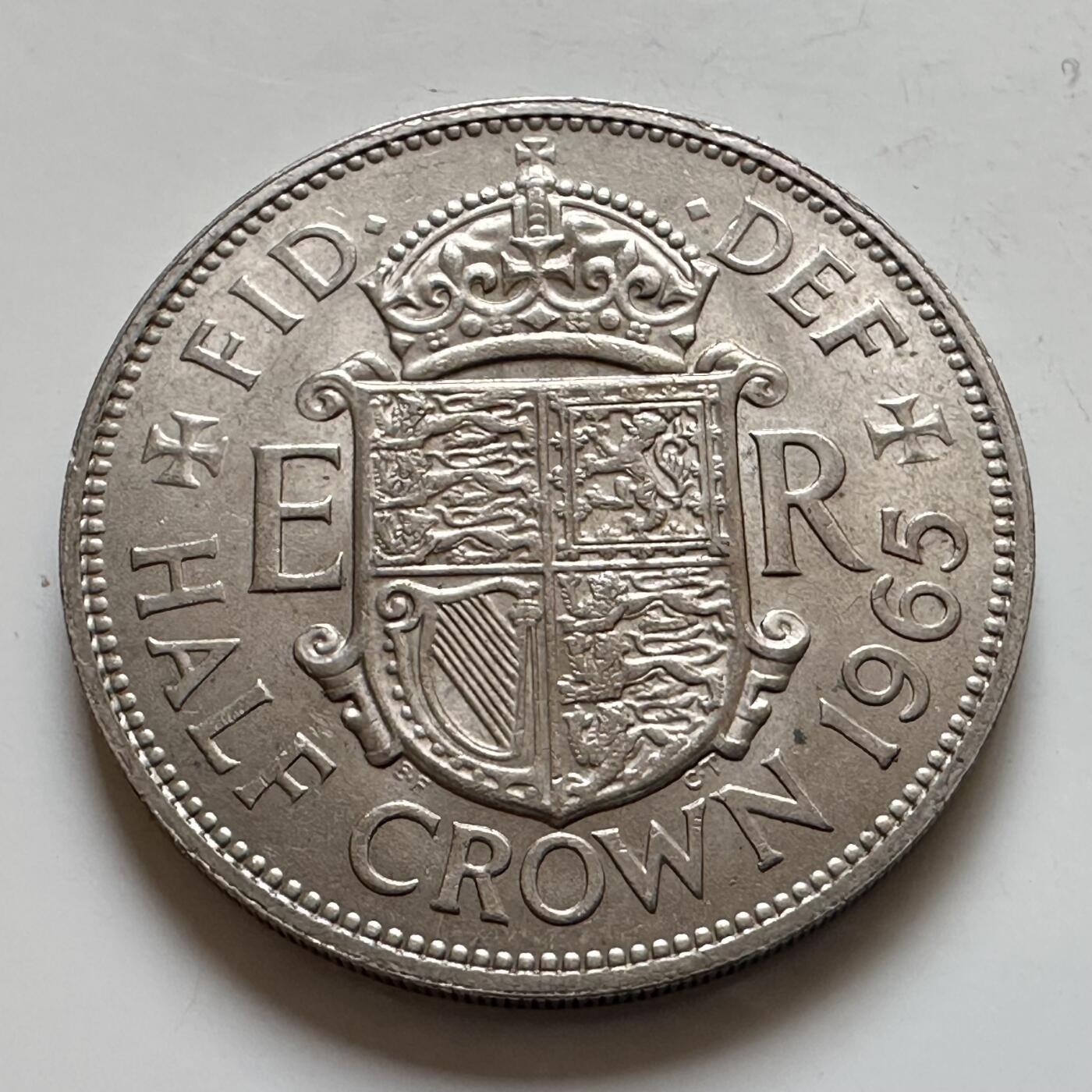 🌹外币初藏🌹🐯2025年第143场  每周二四六晚8️⃣点 接代拍 英国1965年半克郎  原光品相