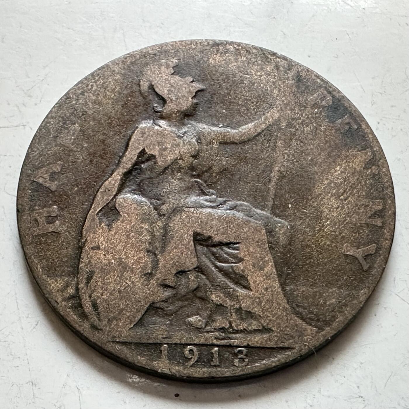 🌹外币初藏🌹🐯2025年第143场  每周二四六晚8️⃣点 接代拍 英国1913年 半便士