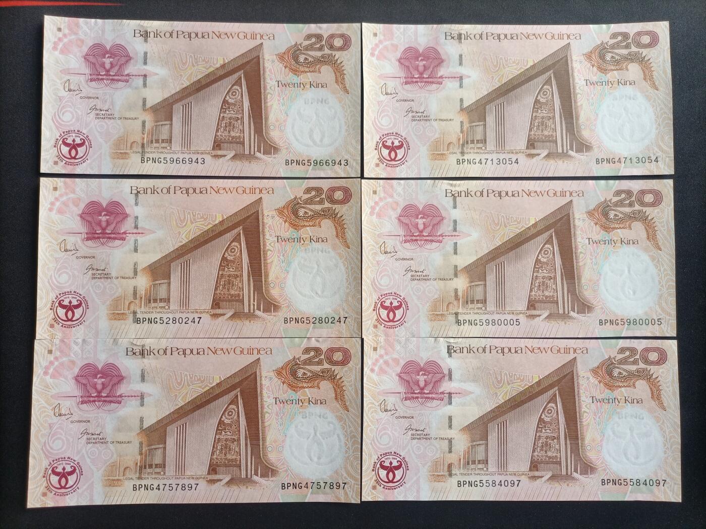 【游宝包邮场】蛇年第100期 五福临门+六六大顺 巴布亚新几内亚🇵🇬 UNC/UNC-