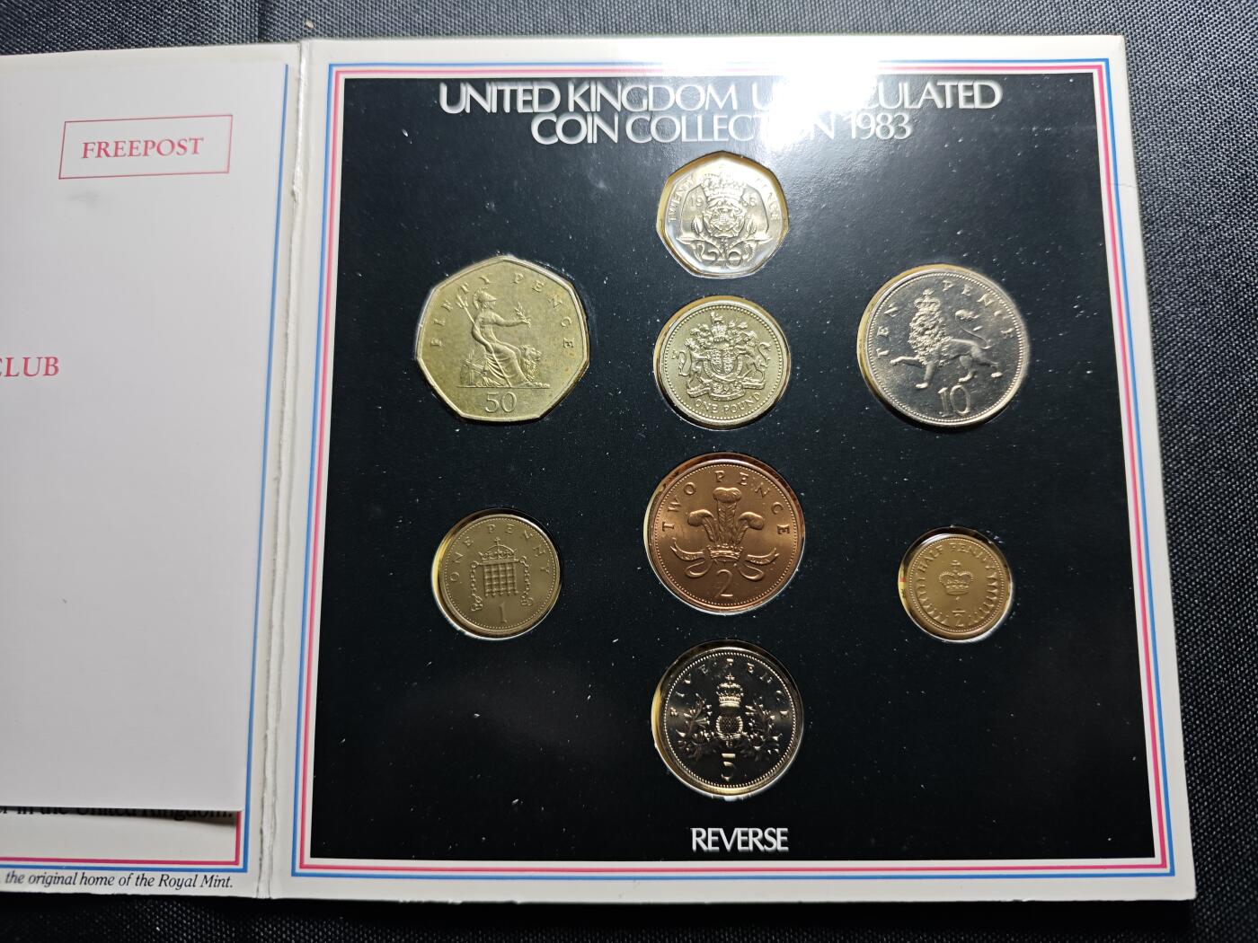 KK钱币收藏小铺 《套币 好品/批量散币专场》  2月预留时间 周末发货  1983英国清年大小面值套币